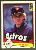 1982 Donruss Joe Niekro Signed Baseball Card Authentic Autograph Astros JSA