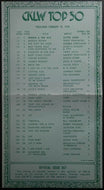 CKLW Vintage Oversized Promotional Radio Music Chart Exclusive to Record Stores