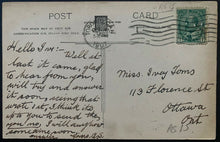 Load image into Gallery viewer, Vintage Bicycle Race Early 1900's Postcard CNE Toronto Canada Post Card + Stamp
