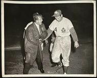 1956 Type 1 Photo Jack Kent Cooke Ed Stevens Vtg Toronto Maple Leafs Baseball
