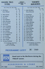 Load image into Gallery viewer, 1966 Maple Leaf Gardens OHA Major Jr A Season Opener Program Toronto vs Flyers
