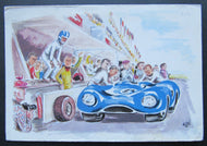 1950s Vintage Racing Postcard - 24 Hours Of Le Mans French Unposted