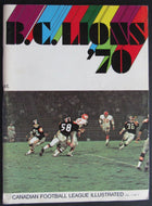 1970 Civic Stadium CFL Program + BC Lions Yearbook Hamilton Tiger Cats Toronto
