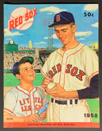 1958 Boston Red Sox Baseball Yearbook Ted Williams Vintage MLB Baseball Fenway