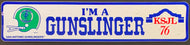 1983 USFL Vintage San Antonio Gunslingers Bumper Sticker Decal Car KSJL 76 Radio