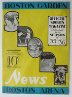 1936 Boston Gardens NHL Hockey Program Boston Bruins vs Chicago Blackhawks