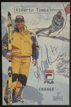 Load image into Gallery viewer, Alberto Tomba Autographed Signed Skiiing Postcard Unposted Post Card Fila
