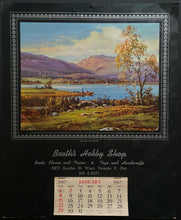 Load image into Gallery viewer, 1967 Wall Calendar Toronto Hobby Supply Shop Booth&#39;s Vintage Art Advertising
