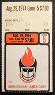 1974 Chicago Fire World Football League Ticket + Schedule + Press Pass 2 Games