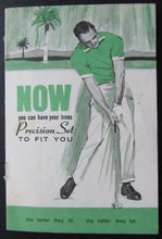 Load image into Gallery viewer, 1950s Golf Precision Set Booklet Vintage Instructional Book Sports Old
