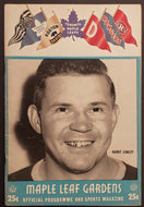 1955 Maple Leaf Gardens Program Montreal Canadiens vs Toronto NHL Hockey Lumley