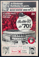 1970 Pittsburgh Pirates v Reds Three Rivers Inaugural Games Program MLB Baseball