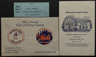 1976 MLB Baseball Hall of Fame Induction Program + Game Ticket + Scorecard HOF