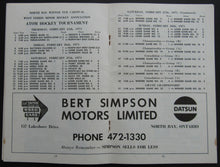 Load image into Gallery viewer, 1971 North Bay Minor League Hockey Third Annual Atom Tournament Program WFMHA
