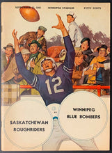 Load image into Gallery viewer, 1959 Winnipeg Blue Bombers Vs Saskatchewan Roughriders CFL Football Program
