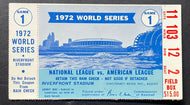 1972 World Series Game 1 Ticket Stub River Front Stadium Cincinnati Reds vs A's