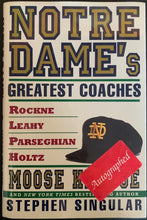 Load image into Gallery viewer, Ara Parseghian Autographed Signed Notre Dame&#39;s Greatest Coaches Hardcover Book
