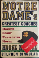 Ara Parseghian Autographed Signed Notre Dame's Greatest Coaches Hardcover Book