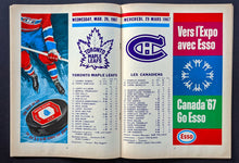 Load image into Gallery viewer, 1967 Montreal Forum NHL Hockey Program Toronto Maple Leafs Montreal Canadiens
