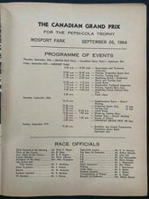 Load image into Gallery viewer, 1964 Canadian Grand Prix Car Race Program Vintage Mosport Pedro Rodriguez Wins
