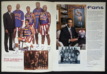 Load image into Gallery viewer, 1995 Vintage Harlem Globetrotters Signed x4 Tour Program Basketball Autographed
