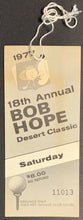 Load image into Gallery viewer, 1977 PGA 18th Annual Bob Hope Desert Classic Pass #11013 Pro Golf Tournament
