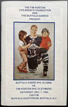 Load image into Gallery viewer, 1985 Tim Hortons Children's Foundation + Buffalo Sabres Oldtimers Hockey Program
