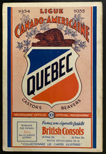 Load image into Gallery viewer, 1935 Ligue Canado-Americaine Montreal Canadiens Quebec Beavers Rare Vtg Program
