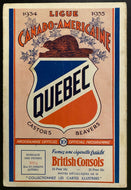 1935 Ligue Canado-Americaine Montreal Canadiens Quebec Beavers Rare Vtg Program