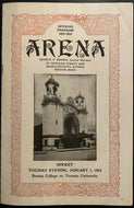1924 Rare Boston Arena Vintage College Hockey Program University of Toronto Vtg