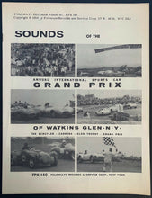 Load image into Gallery viewer, 1956 33 RPM Record Album International Sports Car Grand Prix Watkins Glen
