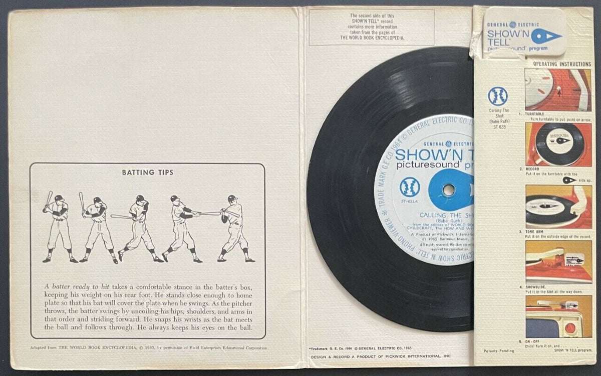 Babe Ruth Recording 1965 Show N' Tell Record Picturesound Babe Ruth Calling The Shot Vinta ...