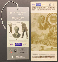 Load image into Gallery viewer, 2004 100 Years Anniversary Open Club Golf Championship Ticket + Folder Vintage
