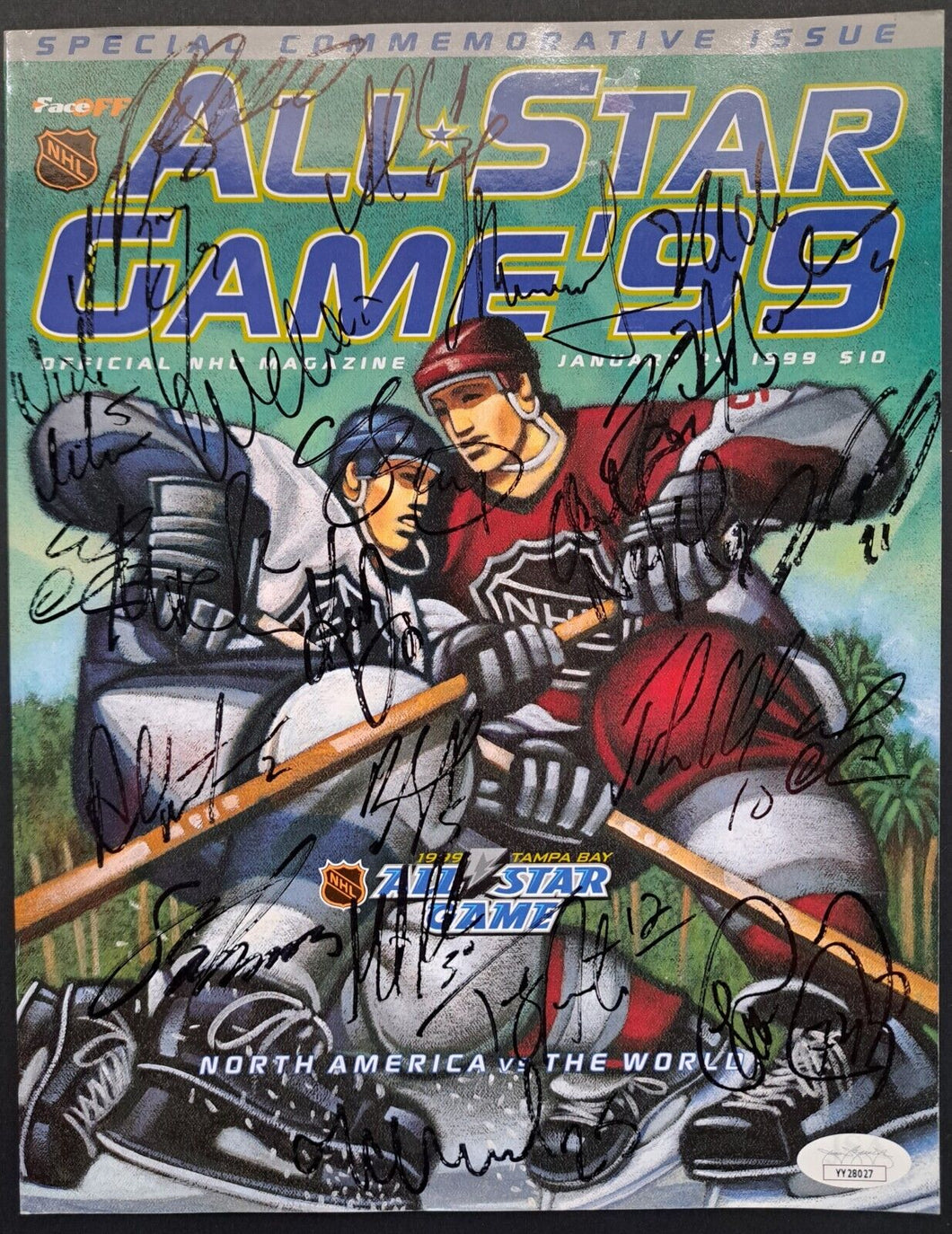 1999 49th NHL All-Star Game Autographed Program x42 Signed HOF Brodeur JSA