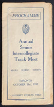 Load image into Gallery viewer, 1932 University Track Meet Program Toronto McGill Queens Hosts Vintage Canada
