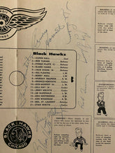 Load image into Gallery viewer, 1962 NHL Signed Hockey Program Detroit Red Wings Autographed Lindsay Mikita + 5
