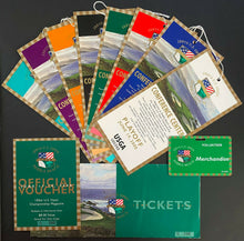 Load image into Gallery viewer, 12 Items 2000 100th US Open Pebble Beach Historic Golf Tournament Woods Wins 1st
