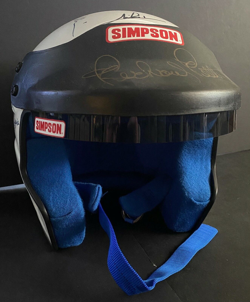 Autographed Simpson Racing Helmet Signed x25 Nascar Legends Petty Andretti
