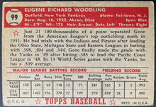 Load image into Gallery viewer, 1952 Topps Baseball #99 Gene Woodling Vintage MLB Card New York Yankees
