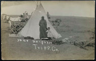 1900's Unused Postcard From Tripp County South Dakota Native Indian Campsite