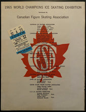 Load image into Gallery viewer, 1965 World Figure Skating Tour Maple Leaf Gardens Ticket Stub Lineup Card
