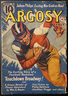 1939 Argosy Weekly Issue Football Cover Vintage American Pulp Magazine Vtg