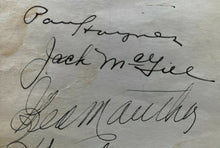 Load image into Gallery viewer, 1930s Vintage Signed NHL Hockey King Clancy Frank Calder 8 Others Autographed
