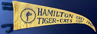 1953 Grey Cup Game Varsity Stadium Pennant Tiger Cats vs Blue Bombers Rare CFL