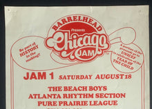 Load image into Gallery viewer, 1979 Original Chicago Jam 1 + 2 Concert Poster Many Great Bands Rush Blondie +
