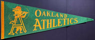 1960's Rare Full Size Oakland A's Pennant MLB Baseball Athletics Vintage