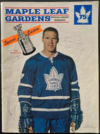 1967 NHL Stanley Cup Clinch Program Team Signed x24 Maple Leafs Autographed JSA