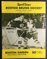 1968 Boston Garden NHL Hockey Program Bruins New York Rangers Bobby Orr Cover