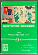 1985 Saskatchewan Roughriders CFL Football Media Guide Year Book Vintage
