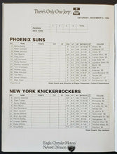 Load image into Gallery viewer, 1989 Vets Memorial Coliseum NBA Program NY Knicks - Phoenix Sun + Ticket P Ewing
